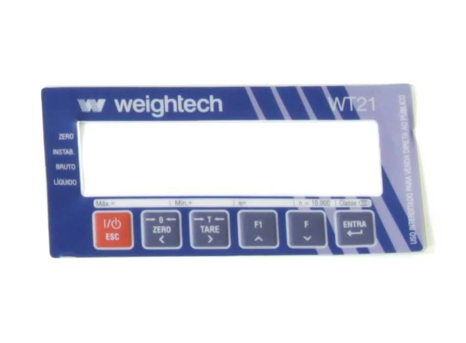 Pieza y accesorio de pesaje Panel frontal de policarbonato Weightech