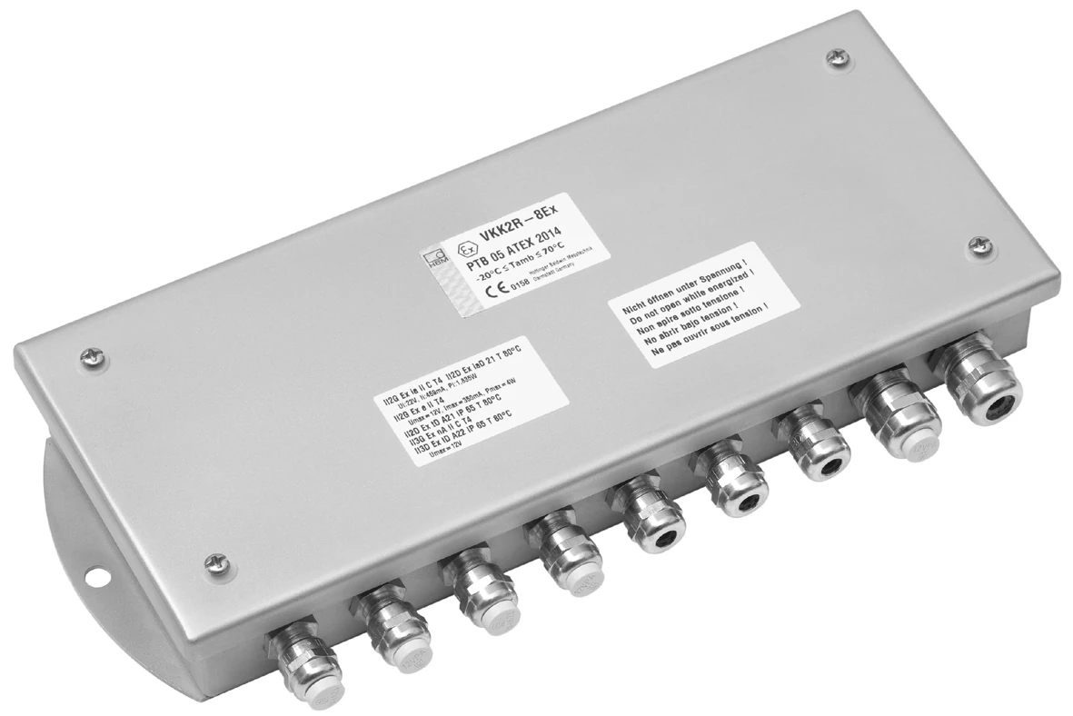 Caja de conexión para celdas de carga VKK2R-8-Ex