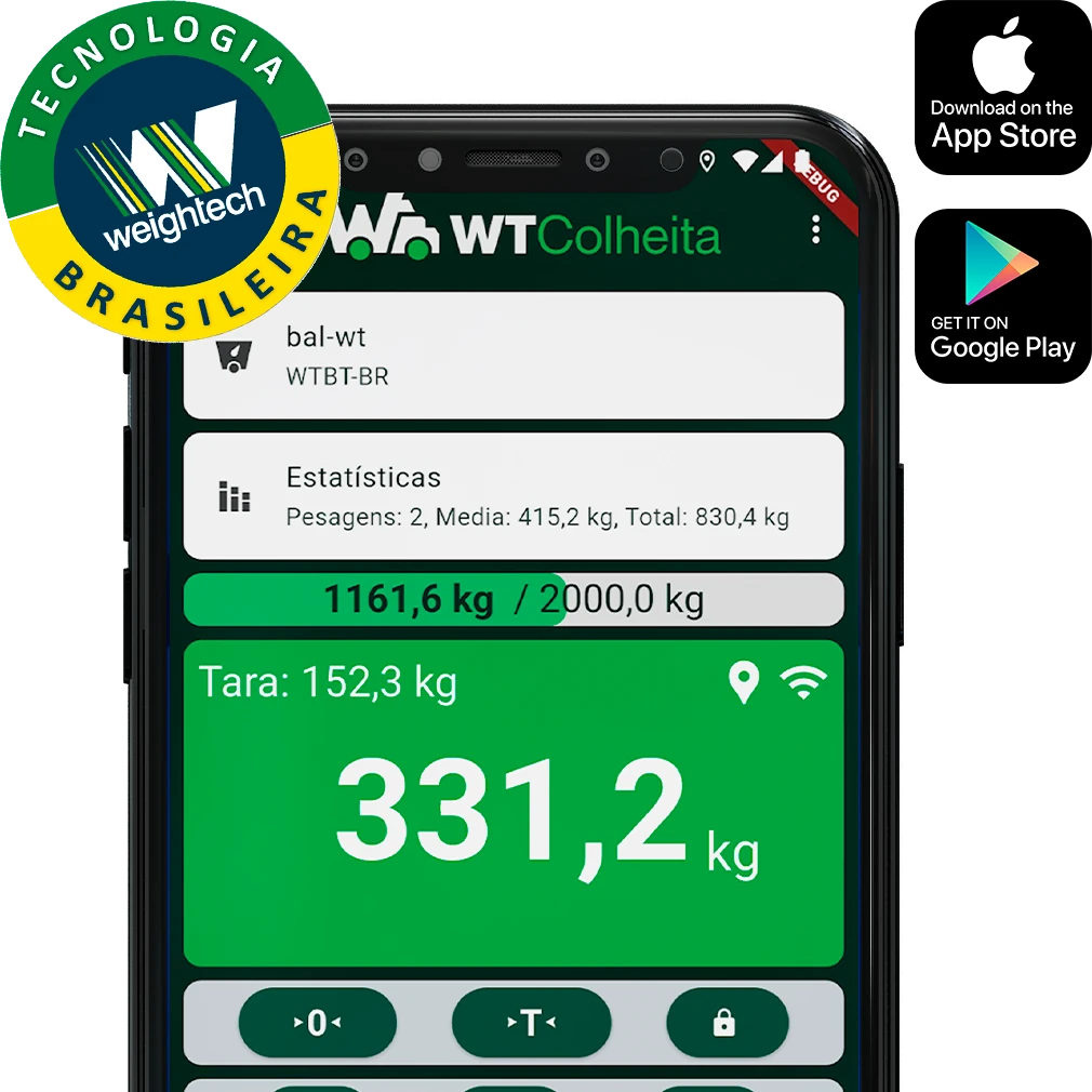 Software de pesaje WT-Colheita
