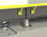 Render 3D del apoyo de la estructura sobre la celda de carga