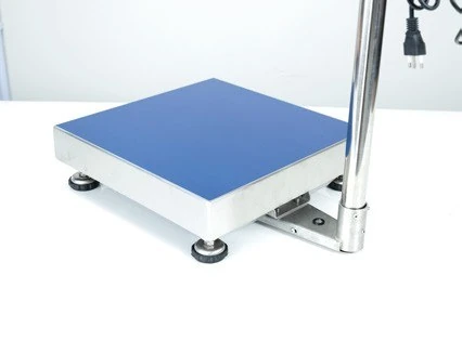 Estabilización de la báscula de mesa: báscula nivelada sobre la mesa